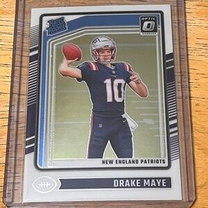 2024 Optic Drake Maye Rookie Card New England Patriots Super Bowl